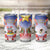 American Samoa Christmas Tumbler Cup Seashell Santa Beach Vibes - Polynesian Pride