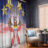 American Samoa Christmas Window Curtain Seashell Santa Beach Vibes LT05 - Polynesian Pride