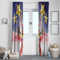 American Samoa Christmas Window Curtain Seashell Santa Beach Vibes LT05 - Polynesian Pride