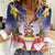 American Samoa Christmas Women Casual Shirt Seashell Santa Beach Vibes - Polynesian Pride