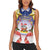 American Samoa Christmas Women Sleeveless Polo Shirt Seashell Santa Beach Vibes - Polynesian Pride