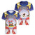American Samoa Christmas Women V-Neck T-Shirt Seashell Santa Beach Vibes - Polynesian Pride
