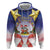 American Samoa Christmas Zip Hoodie Seashell Santa Beach Vibes - Polynesian Pride