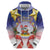 American Samoa Christmas Zip Hoodie Seashell Santa Beach Vibes - Polynesian Pride