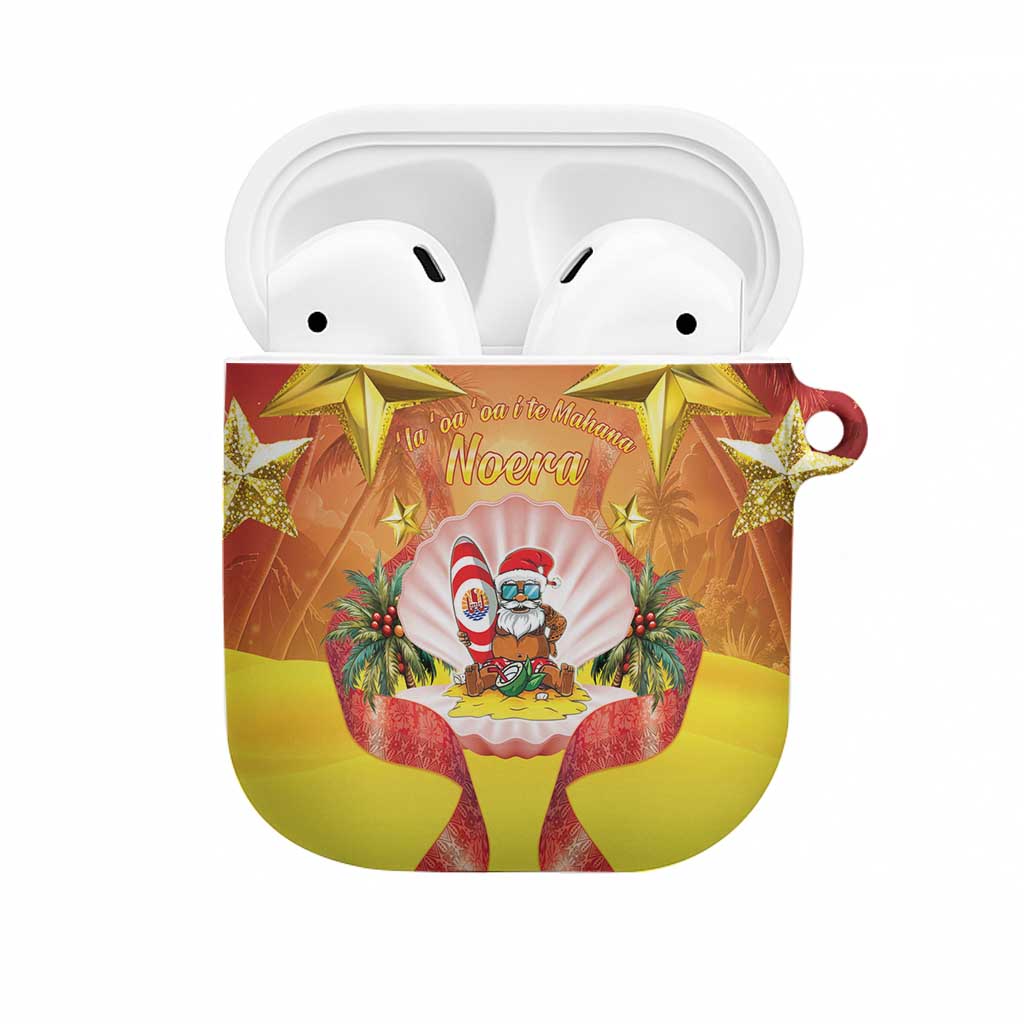 French Polynesia Christmas AirPods Case Seashell Santa Beach Vibes LT05 Orange - Polynesian Pride