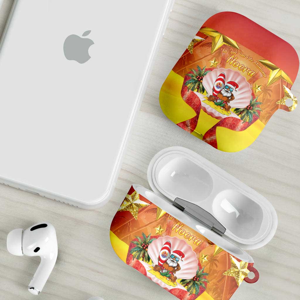 French Polynesia Christmas AirPods Case Seashell Santa Beach Vibes LT05 - Polynesian Pride