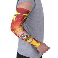 French Polynesia Christmas Arm Sleeves Seashell Santa Beach Vibes LT05 - Polynesian Pride