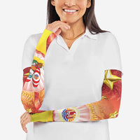 French Polynesia Christmas Arm Sleeves Seashell Santa Beach Vibes LT05 - Polynesian Pride