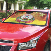French Polynesia Christmas Auto Sun Shade Seashell Santa Beach Vibes LT05 - Polynesian Pride