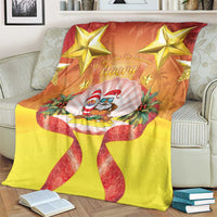 French Polynesia Christmas Blanket Seashell Santa Beach Vibes LT05 - Polynesian Pride