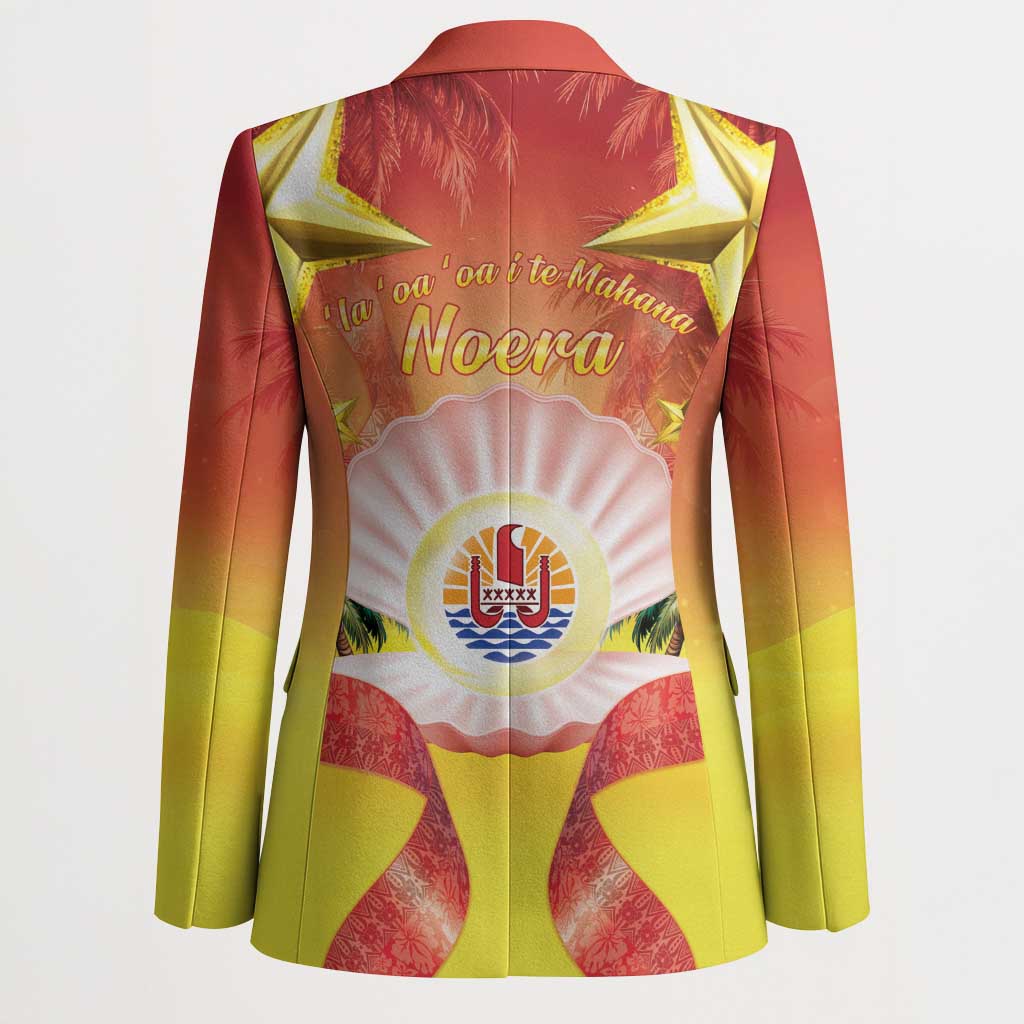 French Polynesia Christmas Blazer Seashell Santa Beach Vibes LT05 - Polynesian Pride