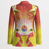 French Polynesia Christmas Blazer Seashell Santa Beach Vibes LT05 - Polynesian Pride