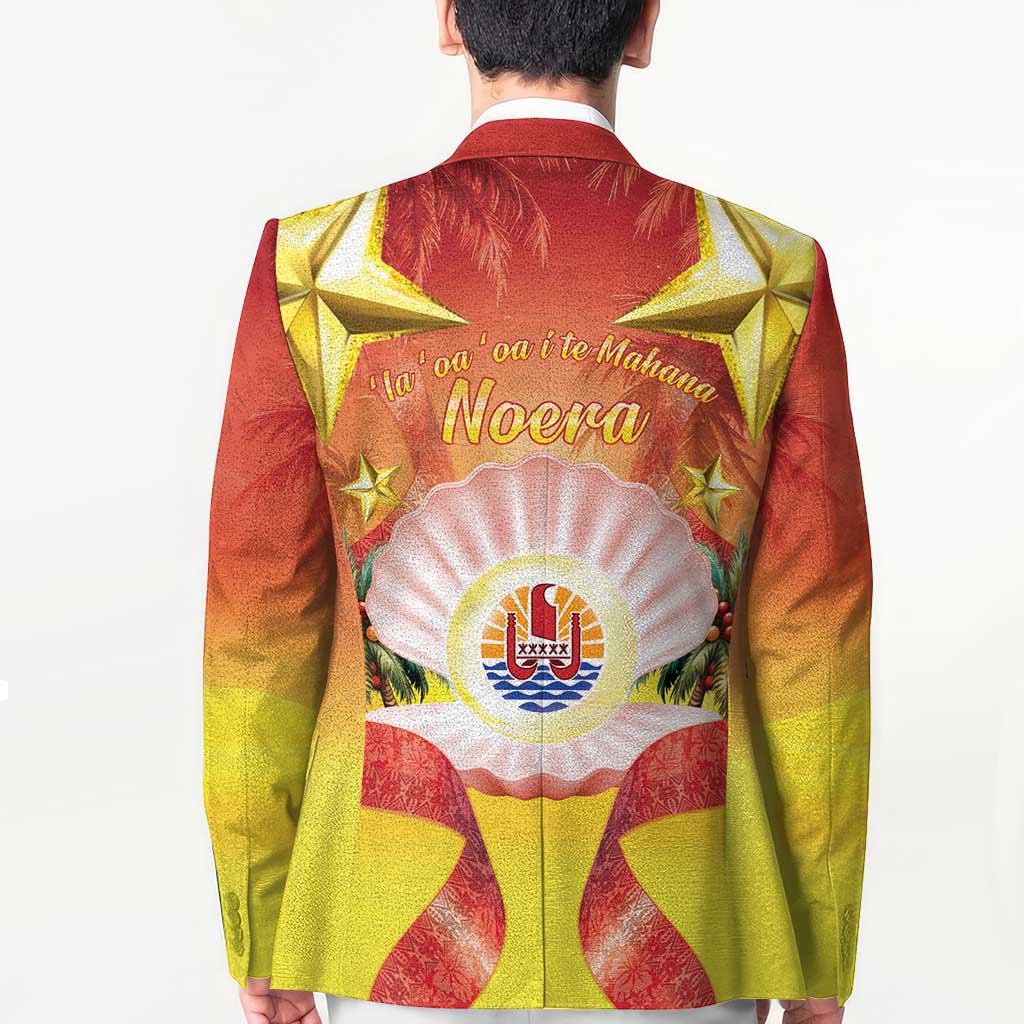 French Polynesia Christmas Blazer Seashell Santa Beach Vibes LT05 - Polynesian Pride
