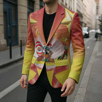 French Polynesia Christmas Blazer Seashell Santa Beach Vibes LT05 - Polynesian Pride