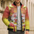 French Polynesia Christmas Bomber Puffer Jacket Seashell Santa Beach Vibes - Polynesian Pride