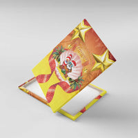 French Polynesia Christmas Canvas Wall Art Seashell Santa Beach Vibes LT05 With Frame Orange - Polynesian Pride