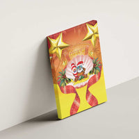 French Polynesia Christmas Canvas Wall Art Seashell Santa Beach Vibes LT05 - Polynesian Pride