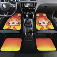 French Polynesia Christmas Car Mats Seashell Santa Beach Vibes LT05 Set 4pcs Orange - Polynesian Pride