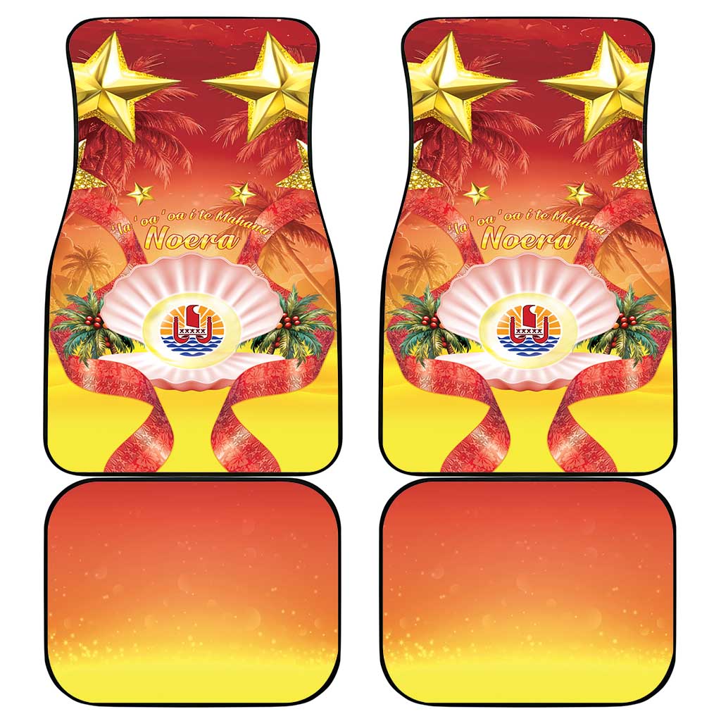 French Polynesia Christmas Car Mats Seashell Santa Beach Vibes LT05 - Polynesian Pride