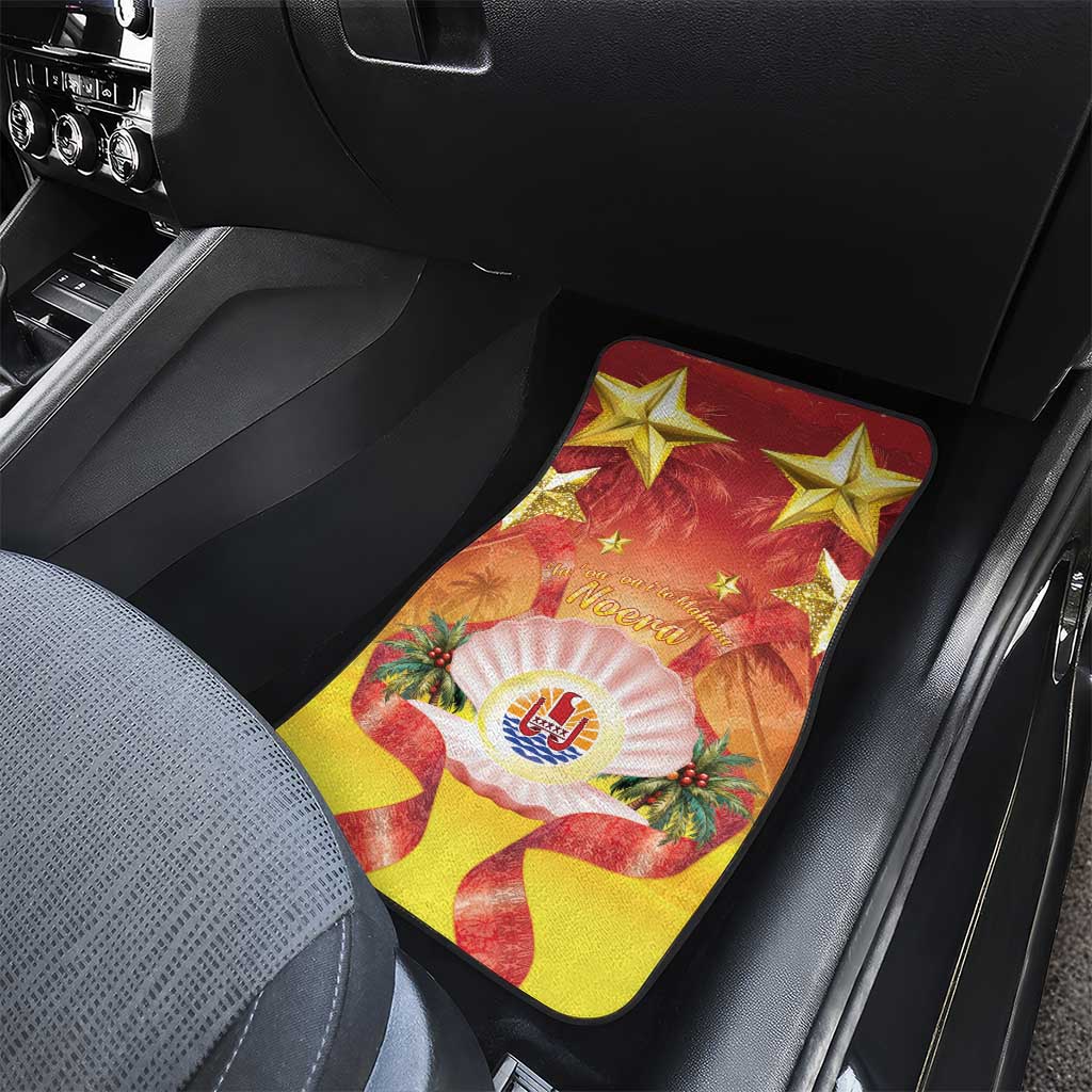 French Polynesia Christmas Car Mats Seashell Santa Beach Vibes LT05 - Polynesian Pride