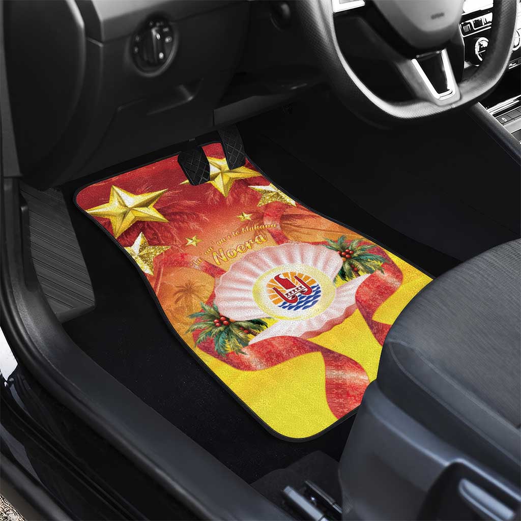 French Polynesia Christmas Car Mats Seashell Santa Beach Vibes LT05 - Polynesian Pride