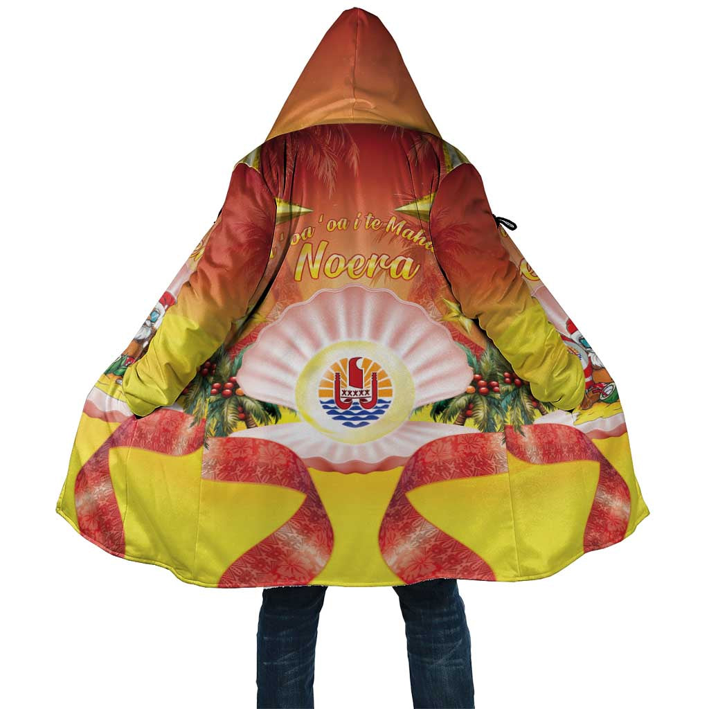French Polynesia Christmas Cloak Seashell Santa Beach Vibes LT05 Unisex Orange - Polynesian Pride