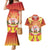 French Polynesia Christmas Couples Matching Mermaid Dress and Hawaiian Shirt Seashell Santa Beach Vibes - Polynesian Pride
