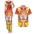 French Polynesia Christmas Couples Matching Tank Maxi Dress and Hawaiian Shirt Seashell Santa Beach Vibes - Polynesian Pride