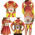 French Polynesia Christmas Family Matching Long Sleeve Bodycon Dress and Hawaiian Shirt Seashell Santa Beach Vibes - Polynesian Pride