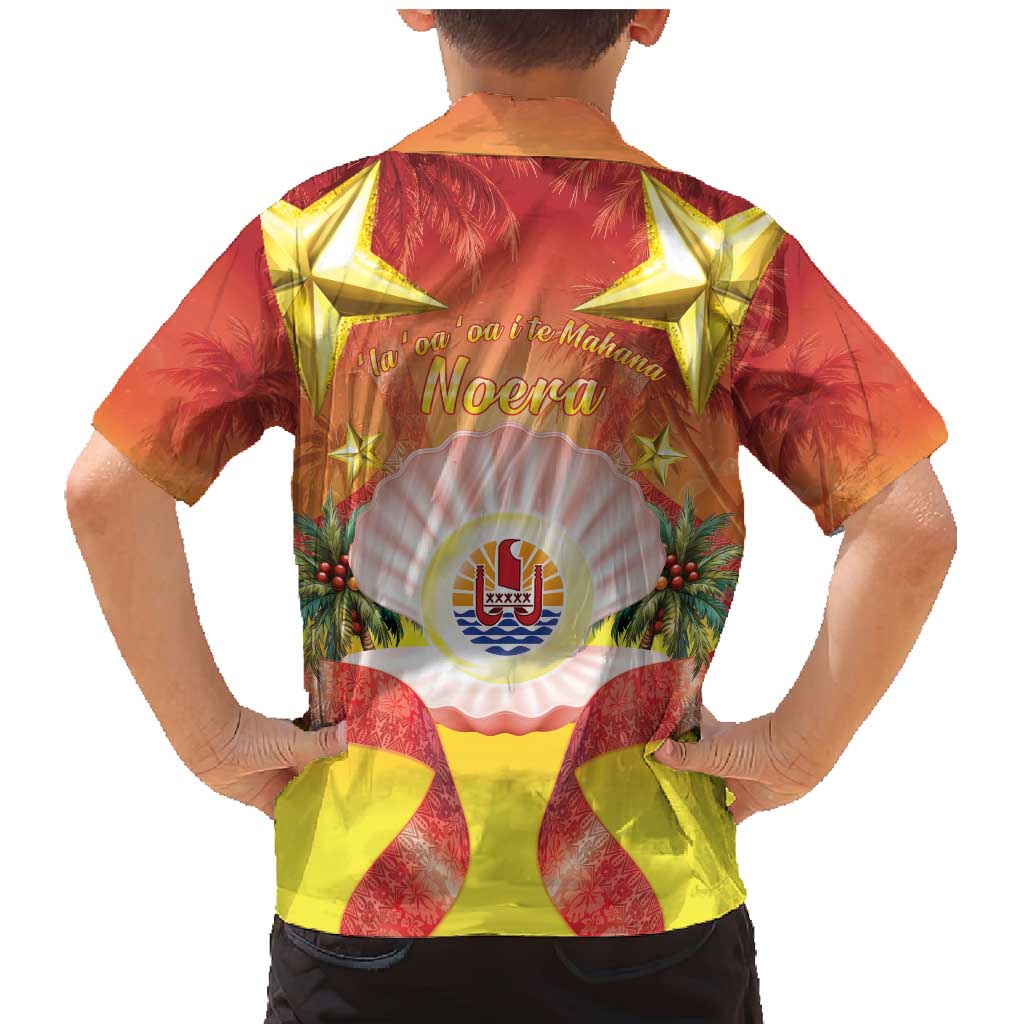 French Polynesia Christmas Family Matching Mermaid Dress and Hawaiian Shirt Seashell Santa Beach Vibes LT05 - Polynesian Pride