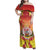French Polynesia Christmas Family Matching Off Shoulder Maxi Dress and Hawaiian Shirt Seashell Santa Beach Vibes - Polynesian Pride
