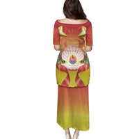 French Polynesia Christmas Family Matching Puletasi and Hawaiian Shirt Seashell Santa Beach Vibes LT05 - Polynesian Pride
