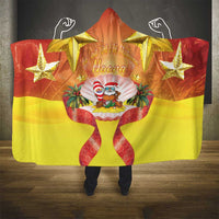French Polynesia Christmas Hooded Blanket Seashell Santa Beach Vibes LT05 - Polynesian Pride