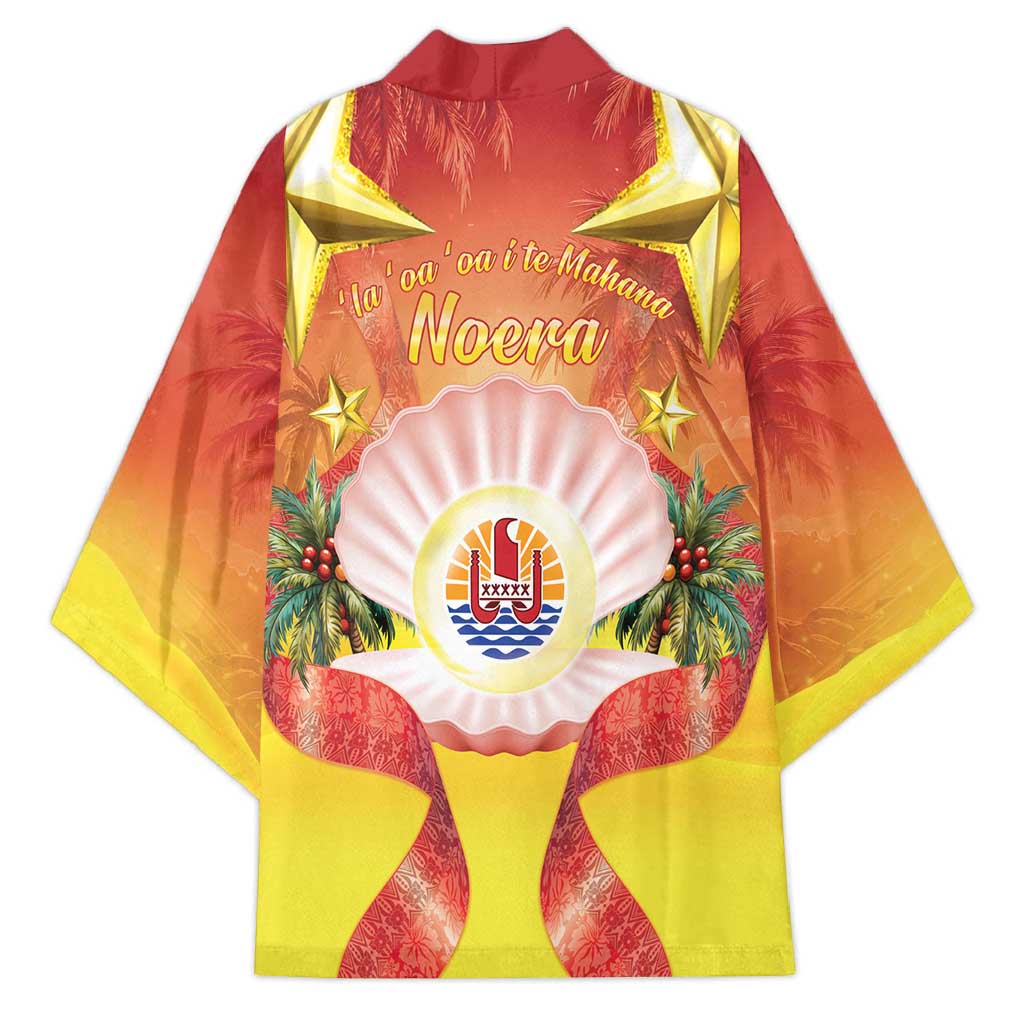 French Polynesia Christmas Kimono Seashell Santa Beach Vibes LT05 - Polynesian Pride