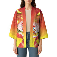 French Polynesia Christmas Kimono Seashell Santa Beach Vibes LT05 - Polynesian Pride