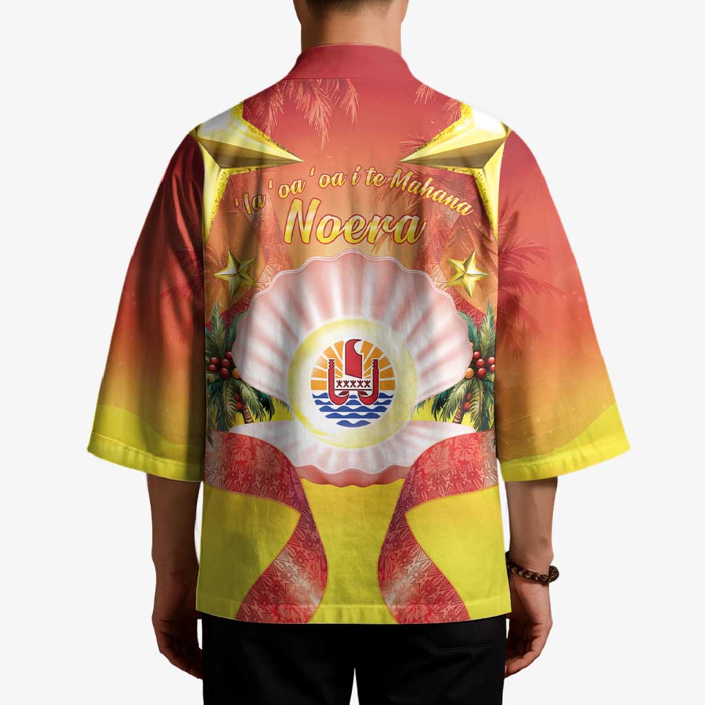 French Polynesia Christmas Kimono Seashell Santa Beach Vibes LT05 - Polynesian Pride