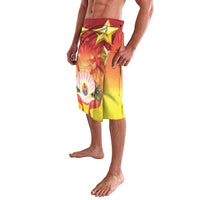 French Polynesia Christmas Lavalava Seashell Santa Beach Vibes LT05 - Polynesian Pride