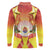 French Polynesia Christmas Long Sleeve Polo Shirt Seashell Santa Beach Vibes - Polynesian Pride