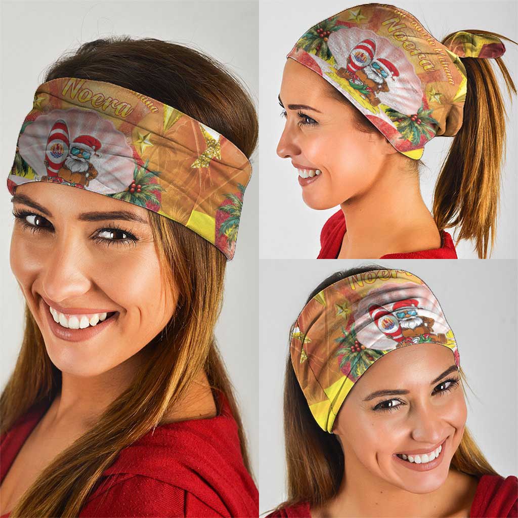 French Polynesia Christmas Neck Gaiter Seashell Santa Beach Vibes LT05 - Polynesian Pride