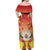 French Polynesia Christmas Off Shoulder Maxi Dress Seashell Santa Beach Vibes - Polynesian Pride