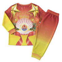 French Polynesia Christmas Pajama Set Seashell Santa Beach Vibes LT05 - Polynesian Pride
