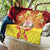 French Polynesia Christmas Quilt Seashell Santa Beach Vibes - Polynesian Pride