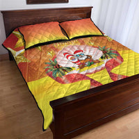 French Polynesia Christmas Quilt Bed Set Seashell Santa Beach Vibes LT05 - Polynesian Pride