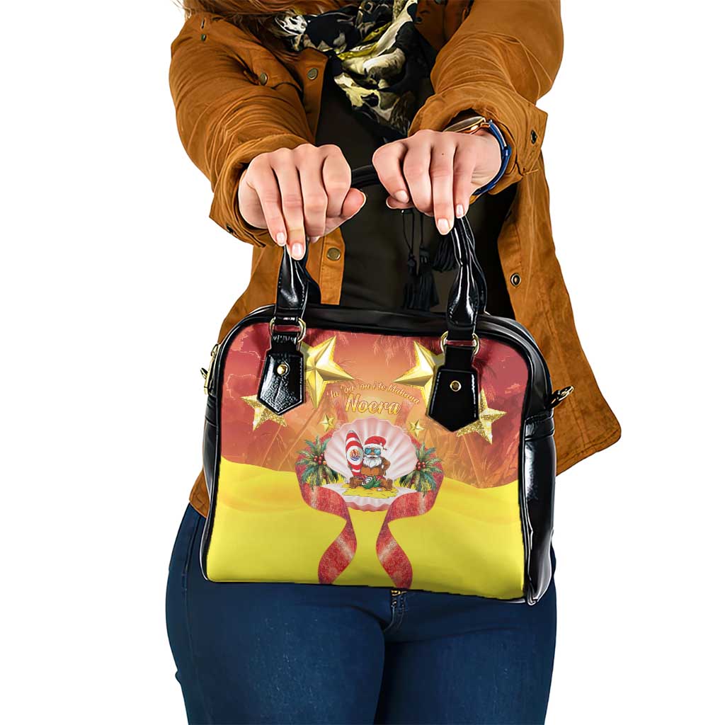 French Polynesia Christmas Shoulder Handbag Seashell Santa Beach Vibes LT05 One Size Orange - Polynesian Pride