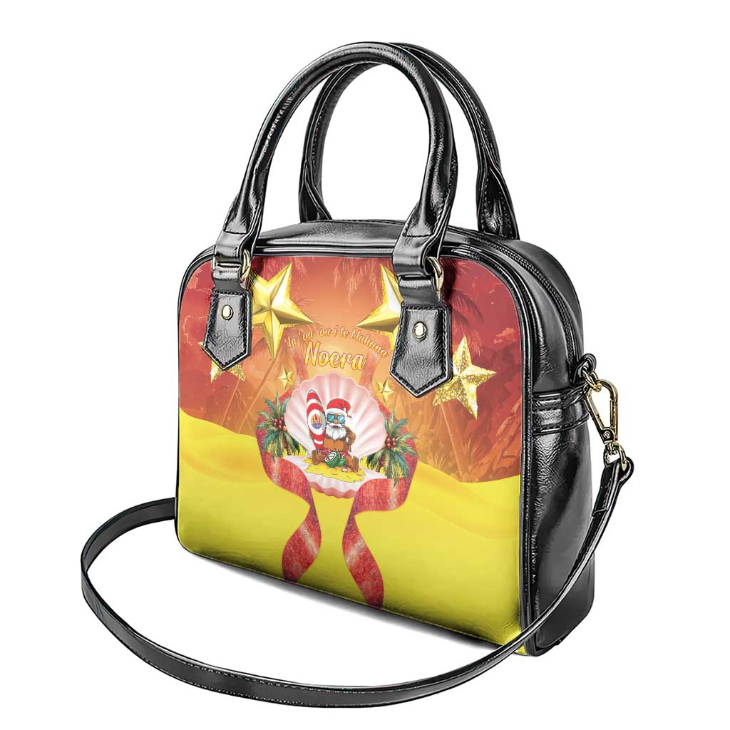 French Polynesia Christmas Shoulder Handbag Seashell Santa Beach Vibes LT05 - Polynesian Pride