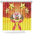 French Polynesia Christmas Shower Curtain Seashell Santa Beach Vibes - Polynesian Pride