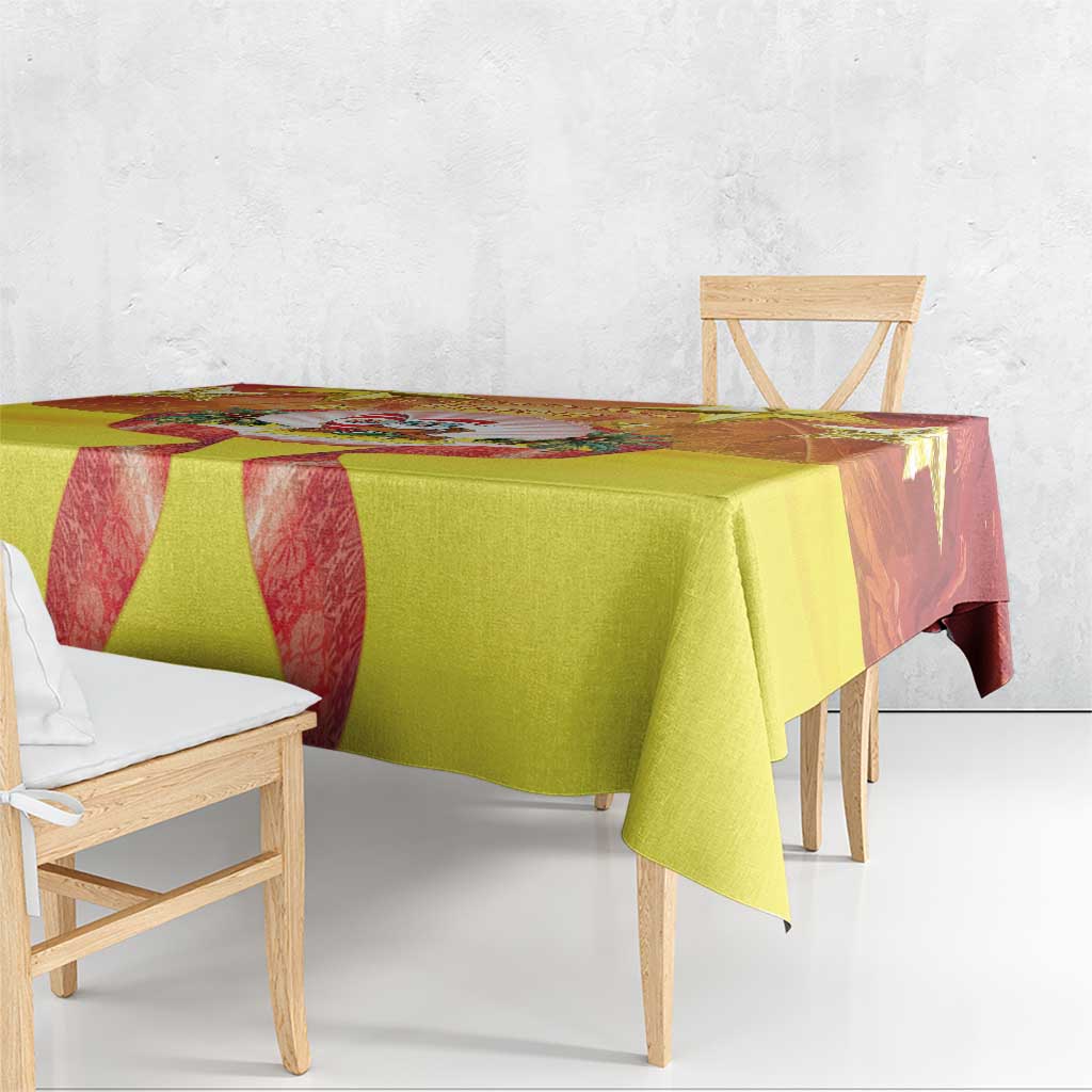 French Polynesia Christmas Tablecloth Seashell Santa Beach Vibes LT05 - Polynesian Pride