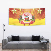 French Polynesia Christmas Tapestry Seashell Santa Beach Vibes LT05 - Polynesian Pride