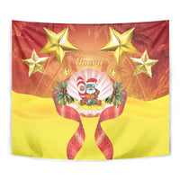 French Polynesia Christmas Tapestry Seashell Santa Beach Vibes LT05 - Polynesian Pride