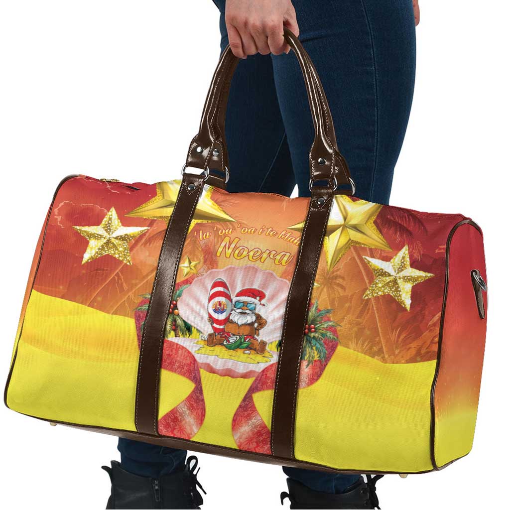 French Polynesia Christmas Travel Bag Seashell Santa Beach Vibes LT05 - Polynesian Pride